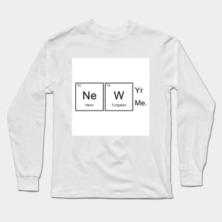 'New Year New Me' Chemistry Pun Design Long Sleeve T-Shirt